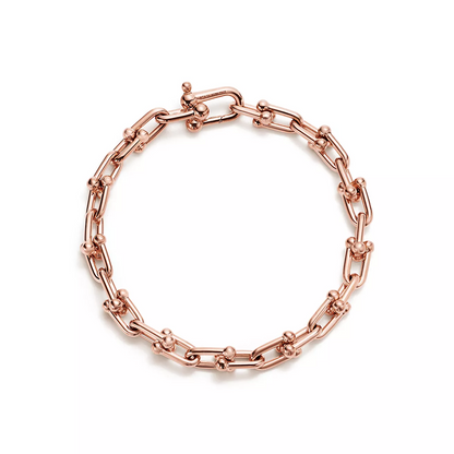 [Resenara Jewelry]HARDWEAR SMALL LINK 26 MOTIF PINK GOLD BRACELET