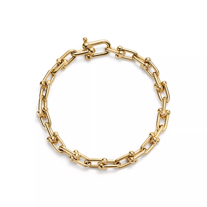 [Resenara Jewelry]HARDWEAR SMALL LINK 26 MOTIF GOLD BRACELET