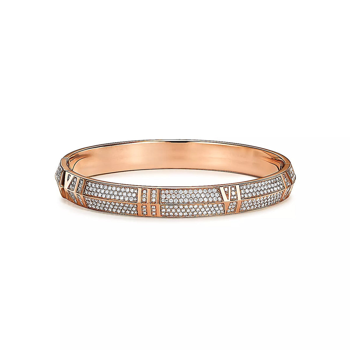 [Resenara Jewelry]ATLAS X PINK GOLD DIAMOND PAVED BRACELET