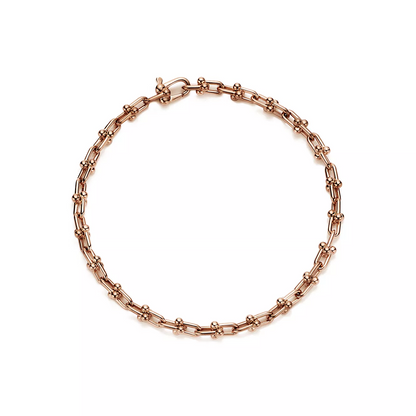 [Resenara Jewelry]HARDWEAR MICRO LINK 44 MOTIF PINK GOLD BRACELET
