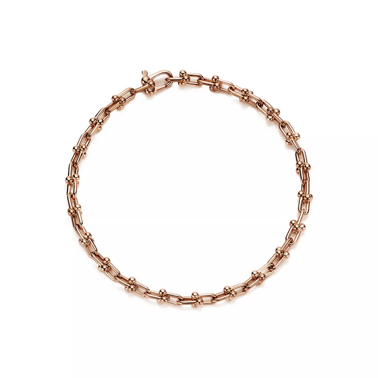 [Resenara Jewelry]HARDWEAR MICRO LINK 44 MOTIF PINK GOLD BRACELET
