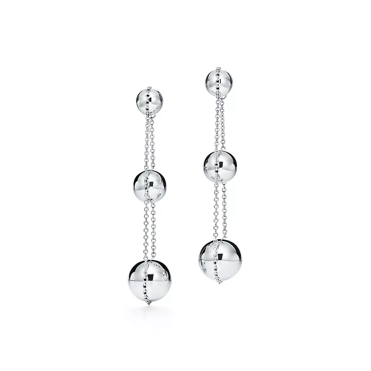 [Resenara Jewelry]TRIPLE DROP SILVER EARRINGS