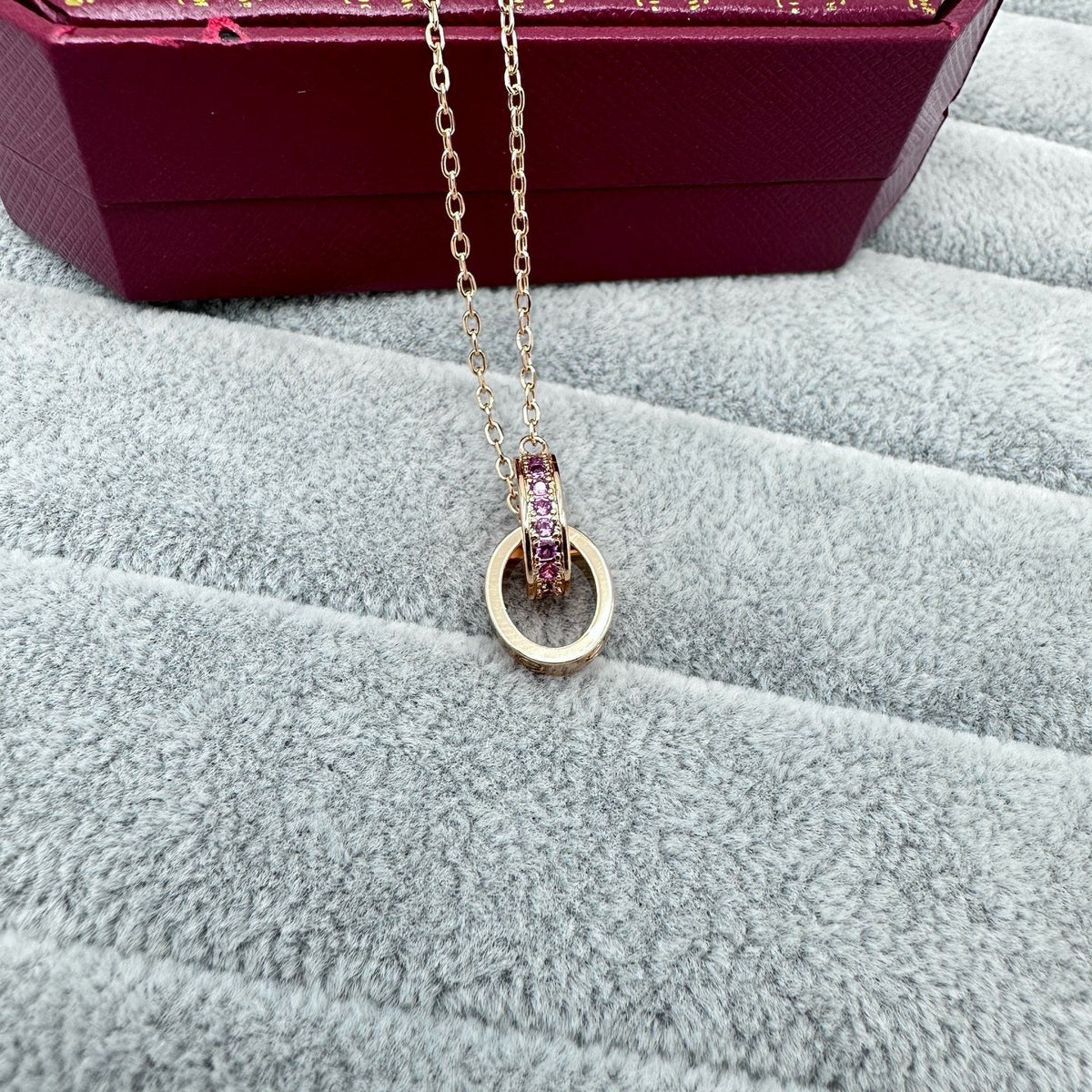{
  "Renovia Jewelry": "レノビア・ジュエリー",
  "LOVE DOUBLE PINK STONES RING BRACELET": "LOVE ダブルピンクストーン リングブレスレット"
}