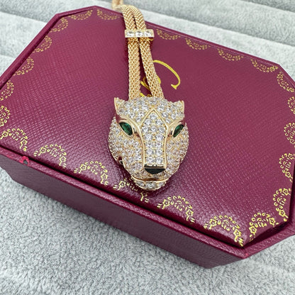 [Renovia Jewelry]フルストーン ビッグレオパードヘッド ネックレス