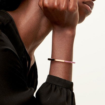[Resenara Jewelry]LOCK BRACELET ROSE DIAMOND PINK GOLD