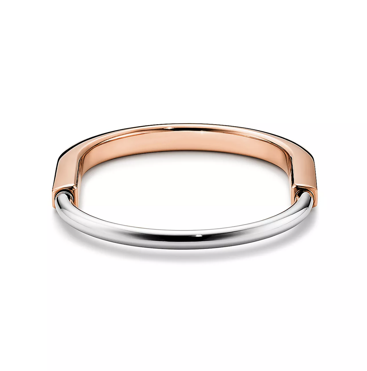 [Resenara Jewelry]LOCK BRACELET ROSE AND WHITE GOLD