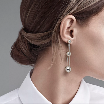 [Resenara Jewelry]TRIPLE DROP SILVER EARRINGS