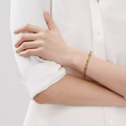 [Resenara Jewelry]HARDWEAR MEDIUM LINK 20 MOTIF GOLD BRACELET