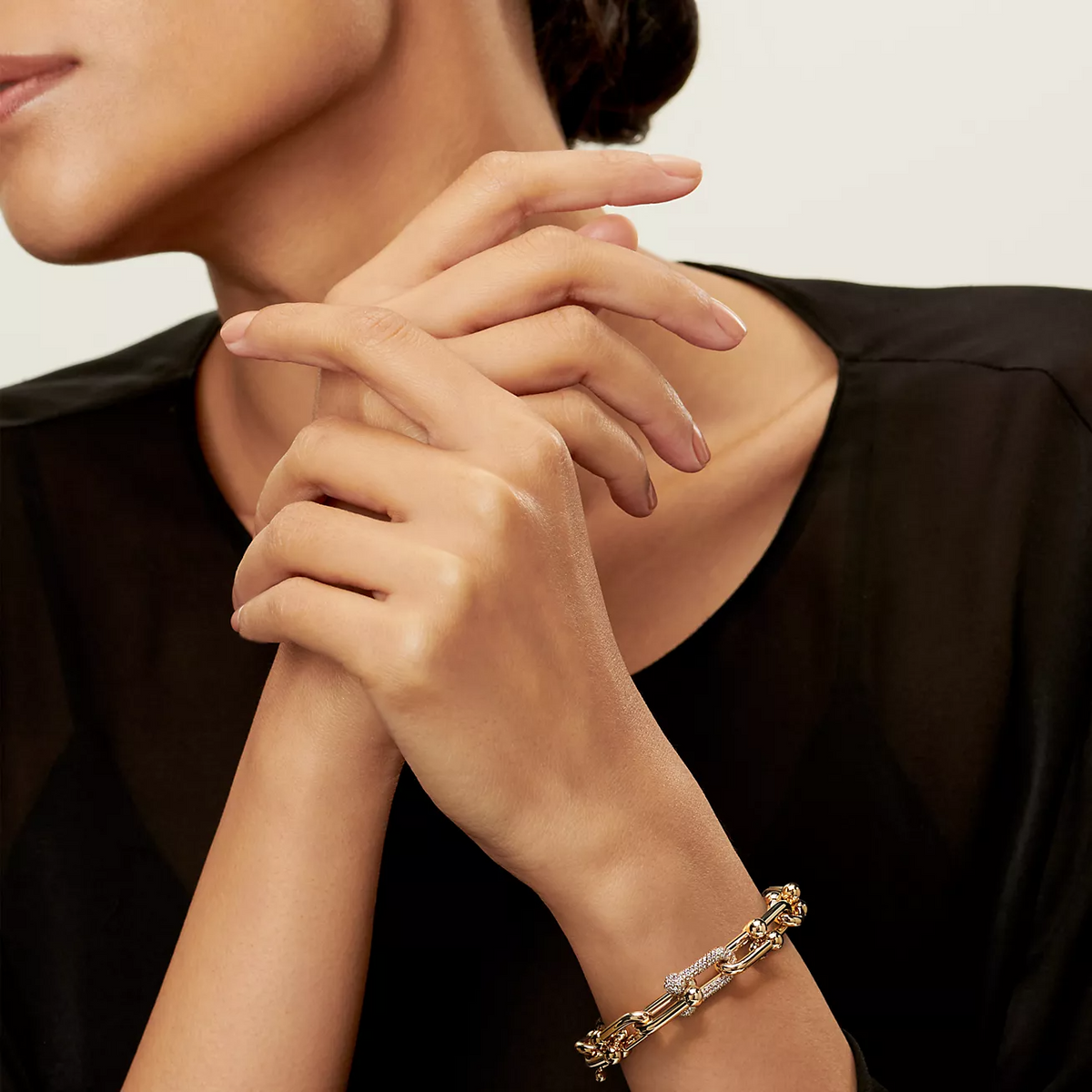 [Resenara Jewelry]HARDWEAR LARGE LINK GOLD DIAMOND BRACELET