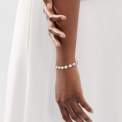 [Resenara Jewelry]PEARL 7-8MM SILVER BRACELET