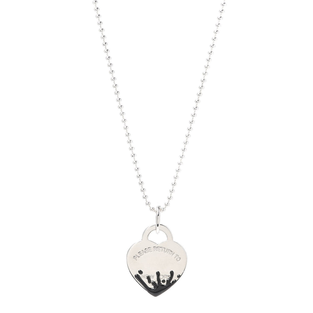 [Resenara Jewelry]COLOUR HEART SPLASH TAG NECKLACE