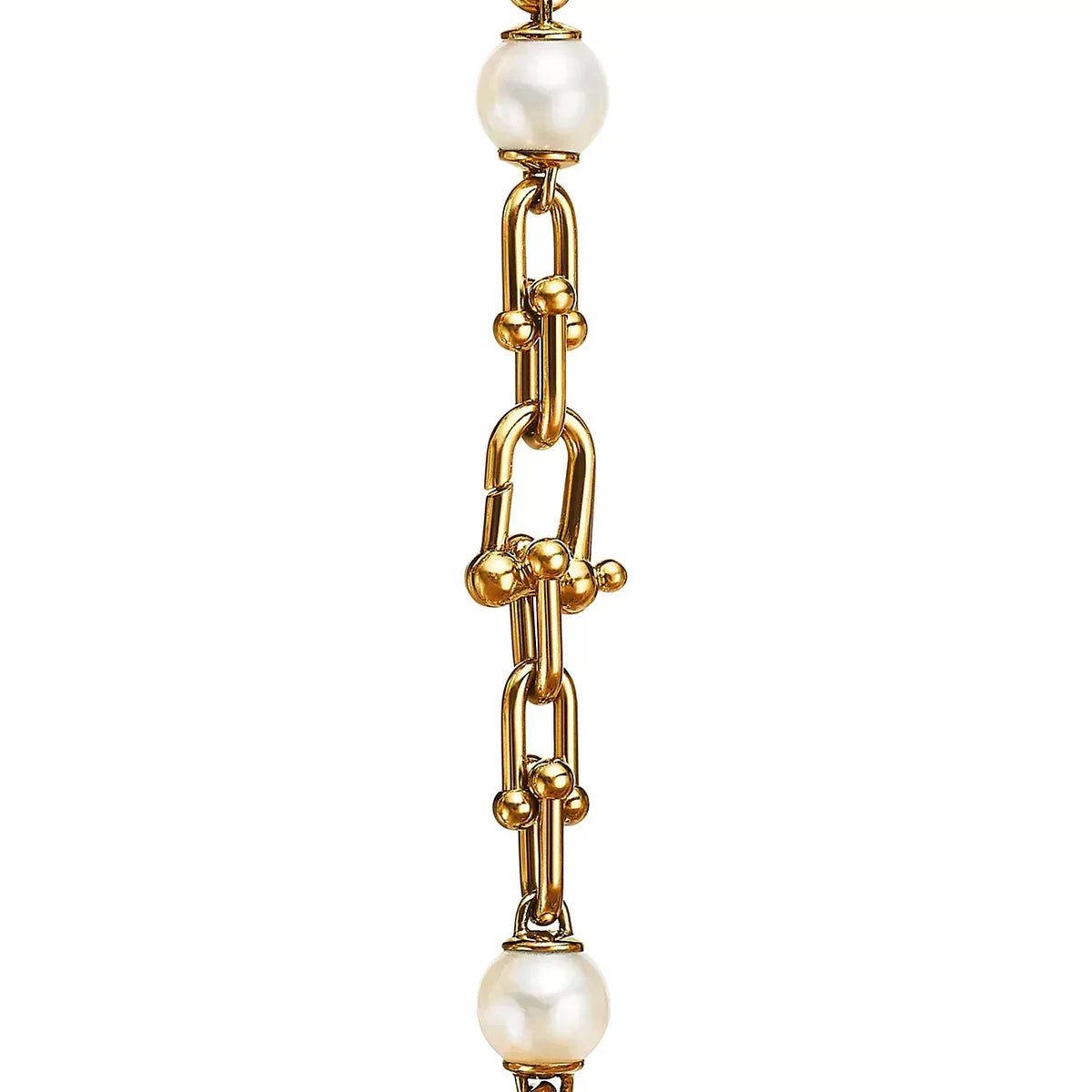 [Resenara Jewelry]LINK BRACELET GOLD WITH FRESHWATER PEARLS