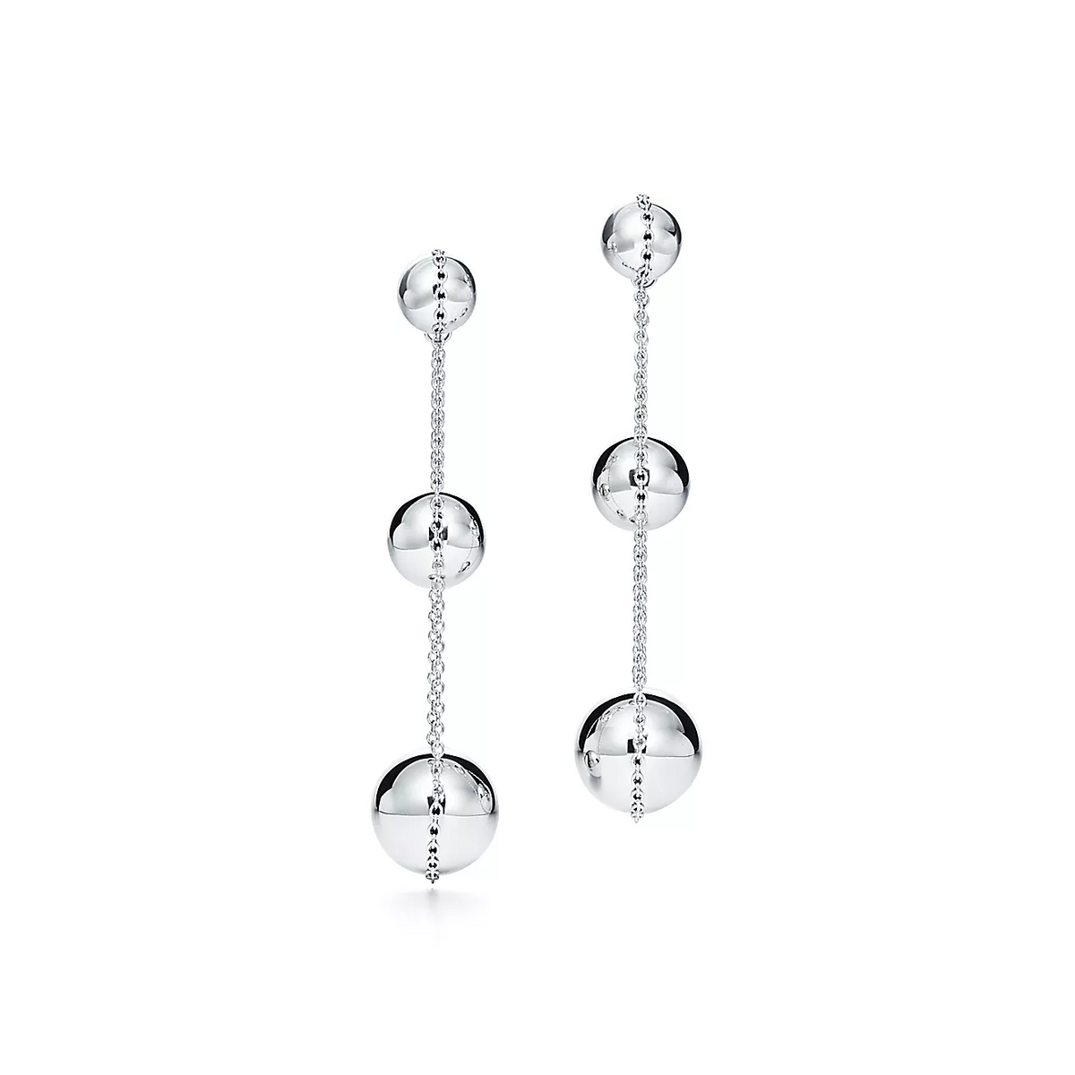 [Resenara Jewelry]TRIPLE DROP SILVER EARRINGS