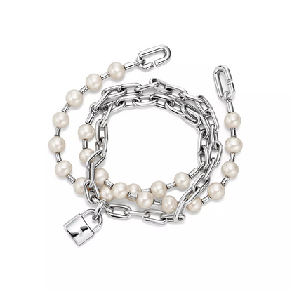 [Resenara Jewelry]PEARL LOCK SILVER BRACELET