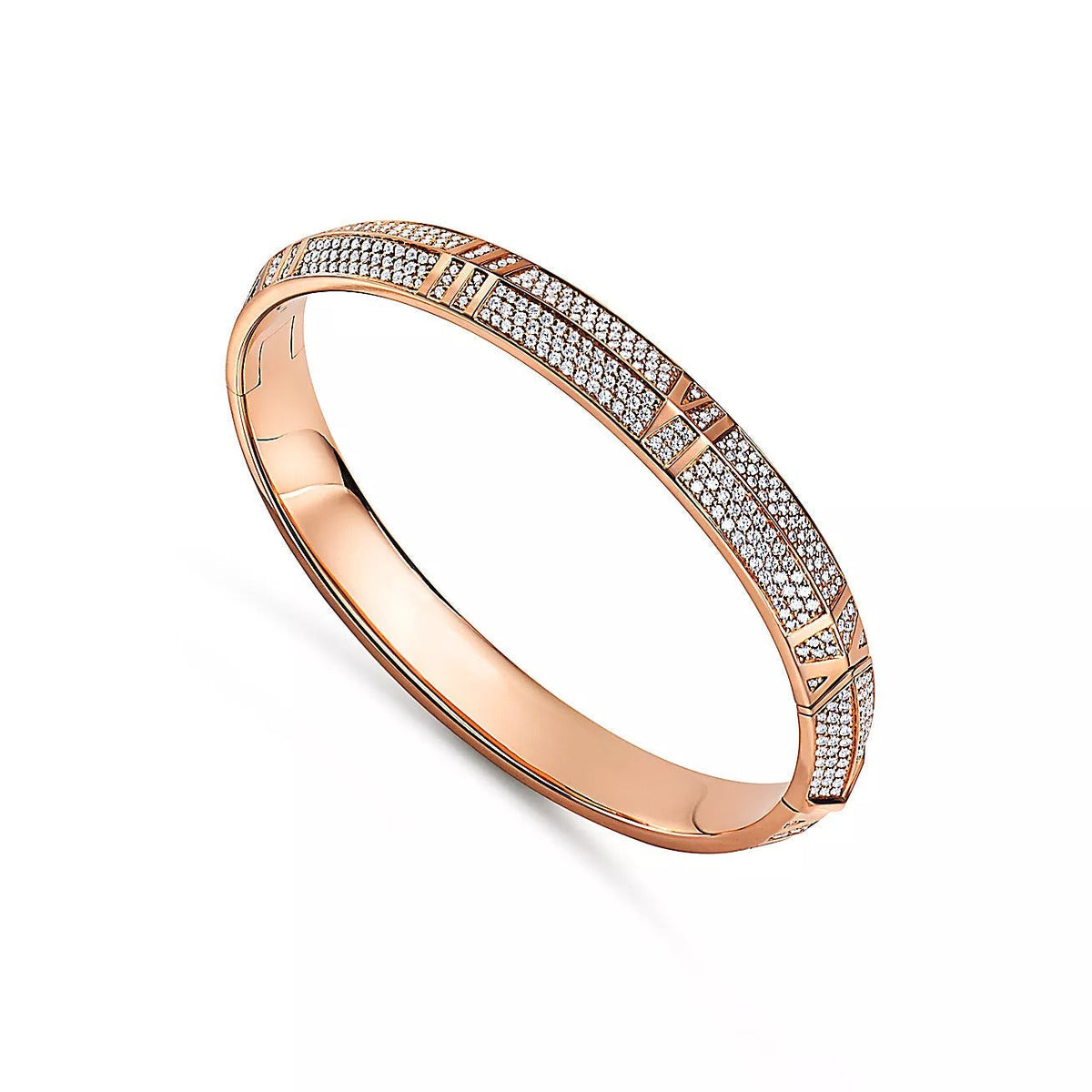 [Resenara Jewelry]ATLAS X PINK GOLD DIAMOND PAVED BRACELET