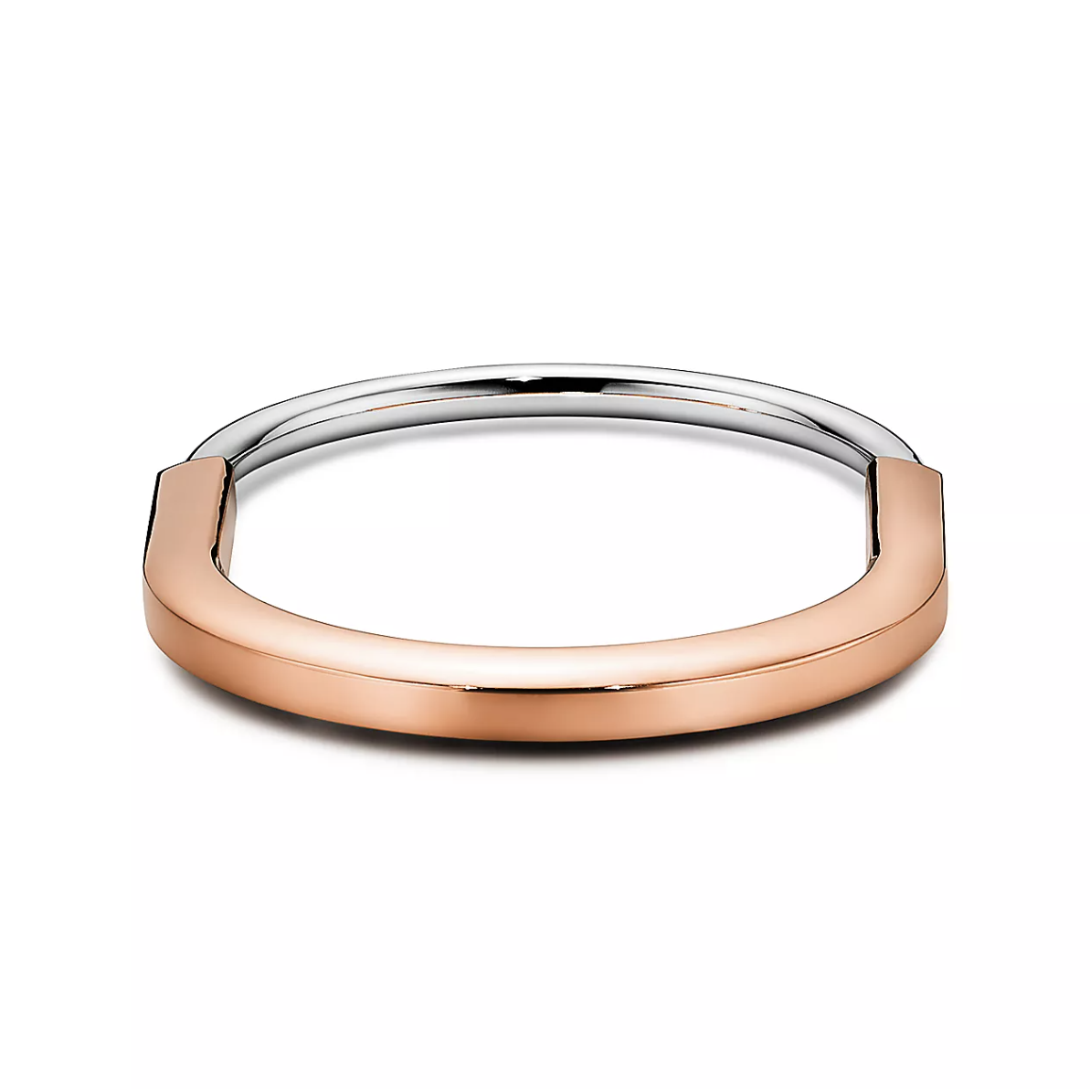 [Resenara Jewelry]LOCK BRACELET ROSE AND WHITE GOLD