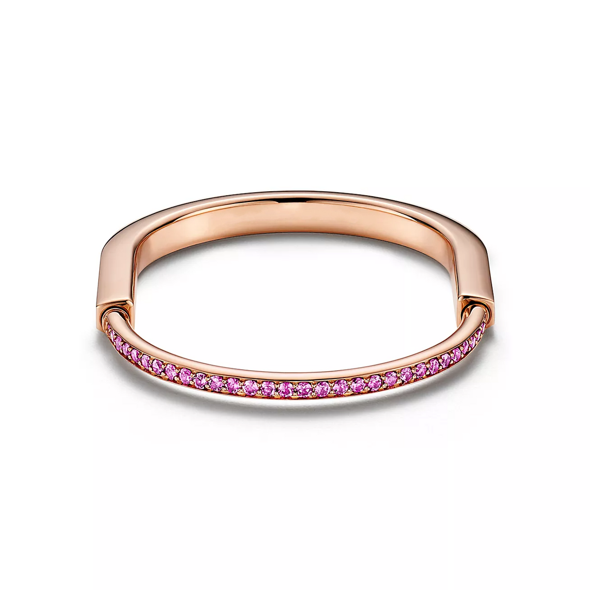 [Resenara Jewelry]LOCK BRACELET ROSE DIAMOND PINK GOLD