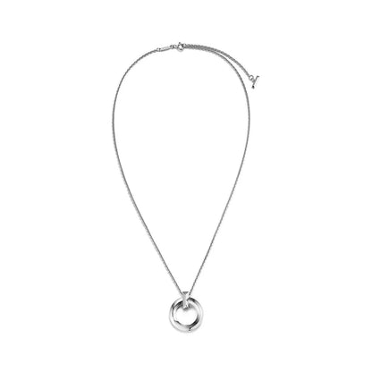 [Resenara Jewelry]T CIRCLE PENDENT SILVER NECKLACE