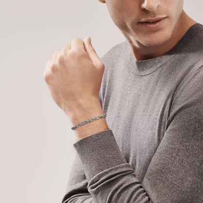 [Resenara Jewelry]HARDWEAR SMALL LINK 26 MOTIF SILVER BRACELET