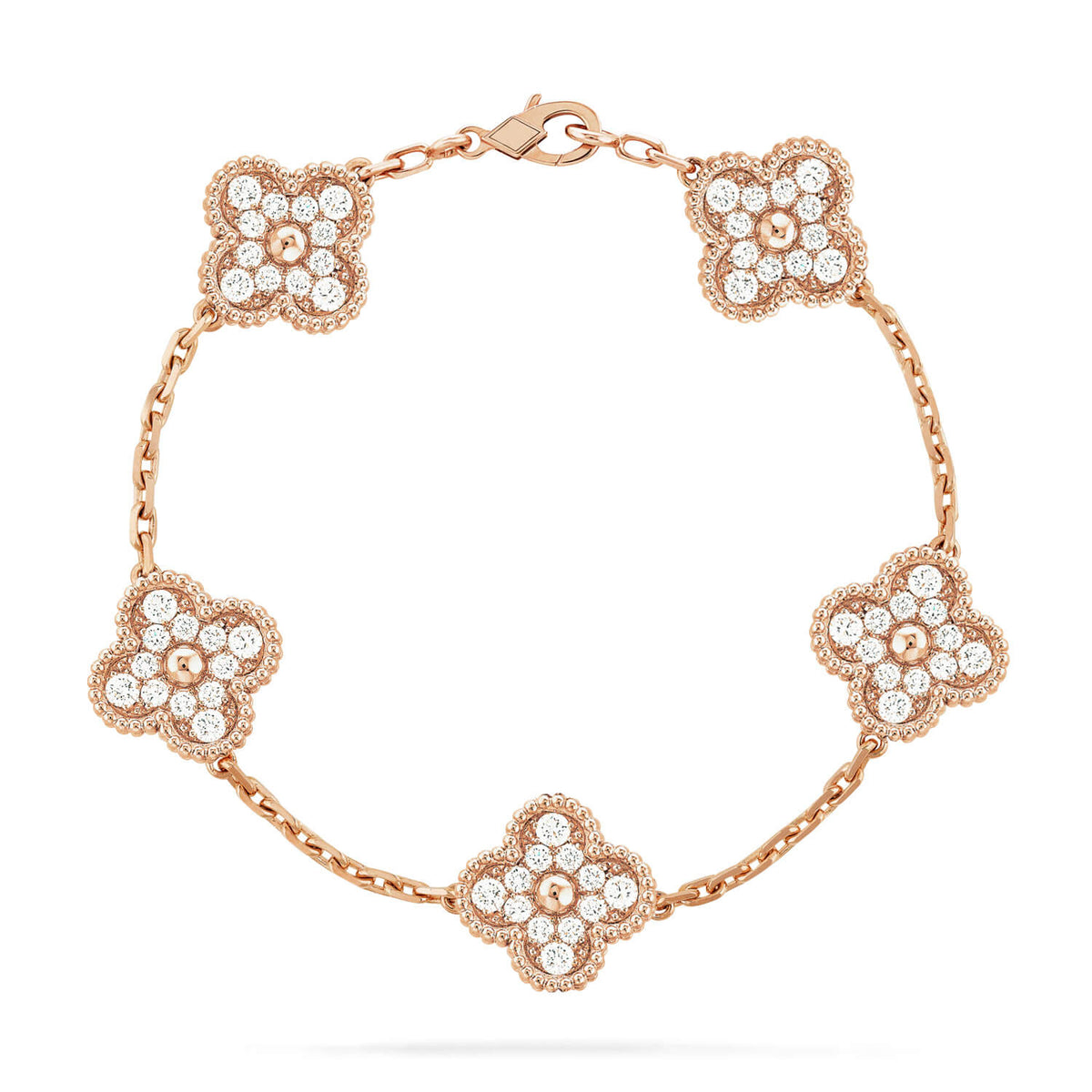 [Star  Jewelry] CLOVER 5 MOTIF FULL DIAMOND BRACELET COLLECTION