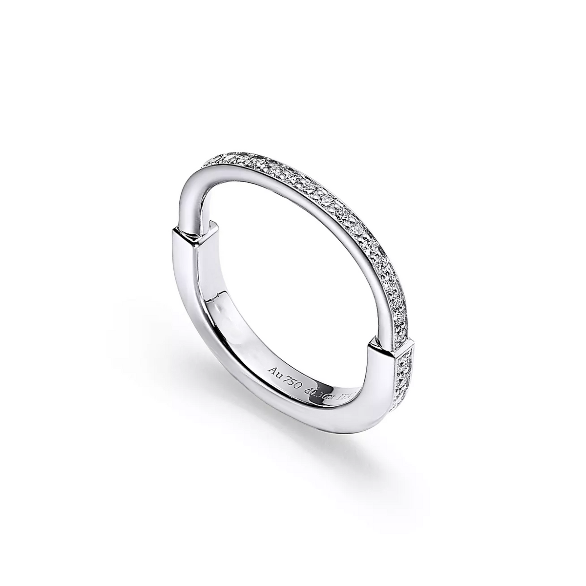 [Resenara Jewelry]LOCK RING SILVER DIAMOND PAVED