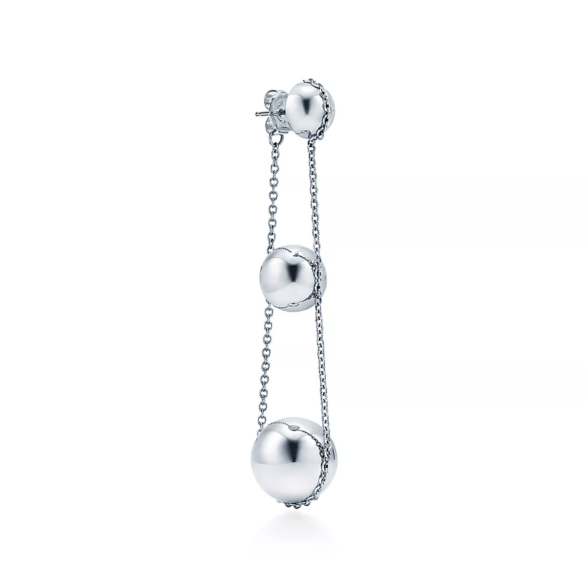 [Resenara Jewelry]TRIPLE DROP SILVER EARRINGS
