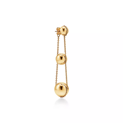 [Resenara Jewelry]TRIPLE DROP GOLD EARRINGS