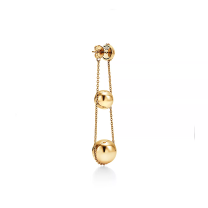 [Resenara Jewelry]TRIPLE DROP GOLD EARRINGS