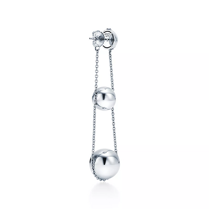[Resenara Jewelry]TRIPLE DROP SILVER EARRINGS
