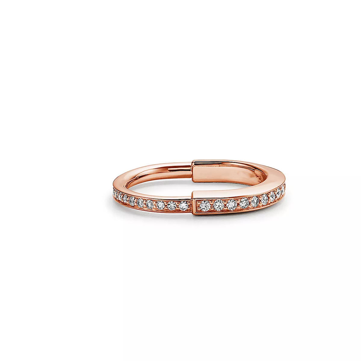 [Resenara Jewelry]LOCK RING PINK GOLD DIAMOND PAVED