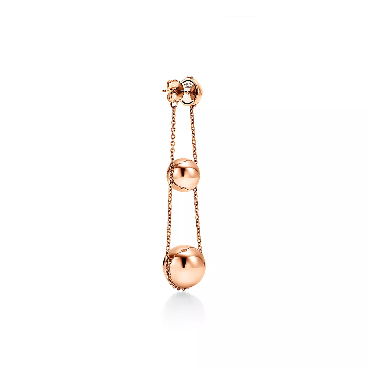 [Resenara Jewelry]TRIPLE DROP PINK GOLD EARRINGS