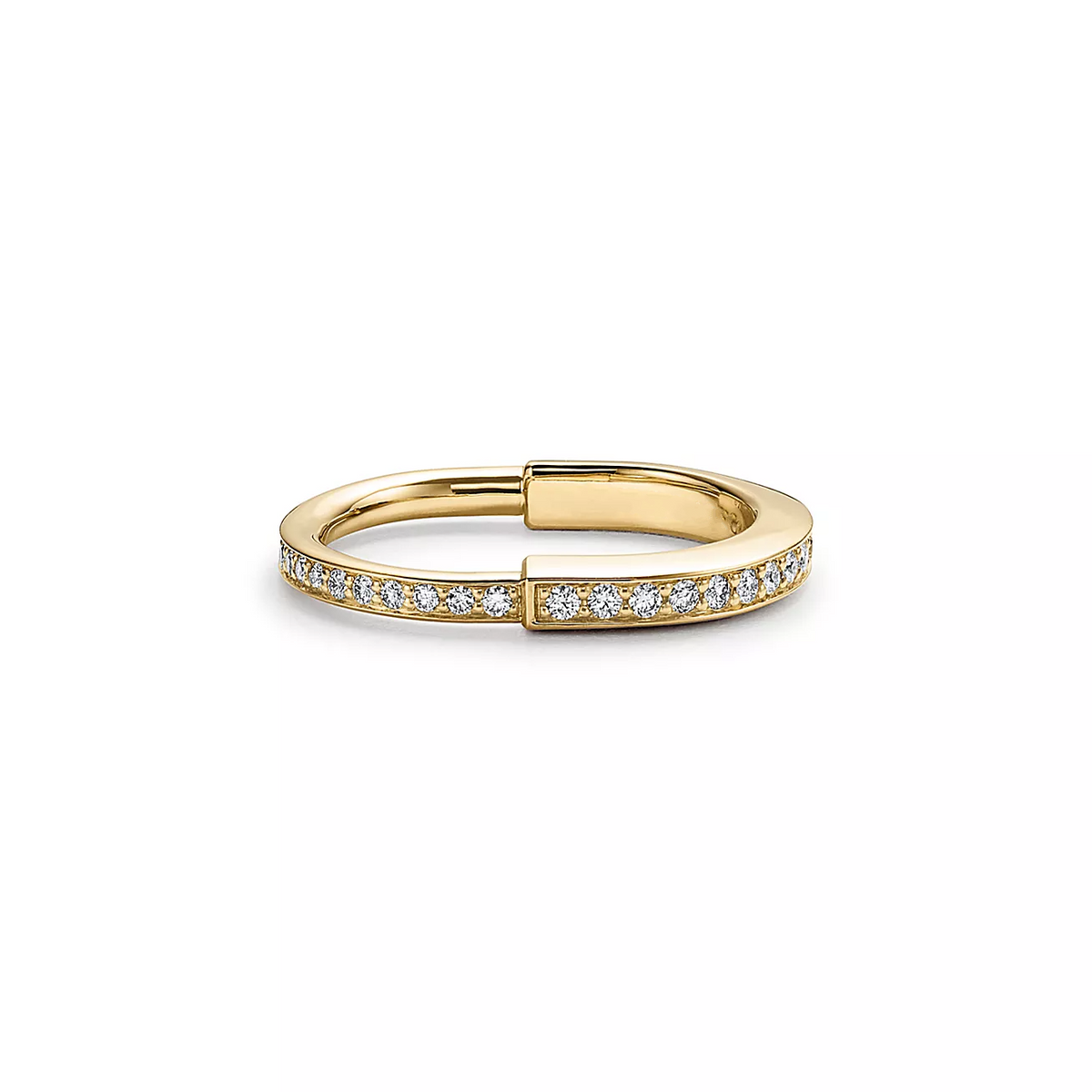 [Resenara Jewelry]LOCK RING GOLD DIAMOND PAVED