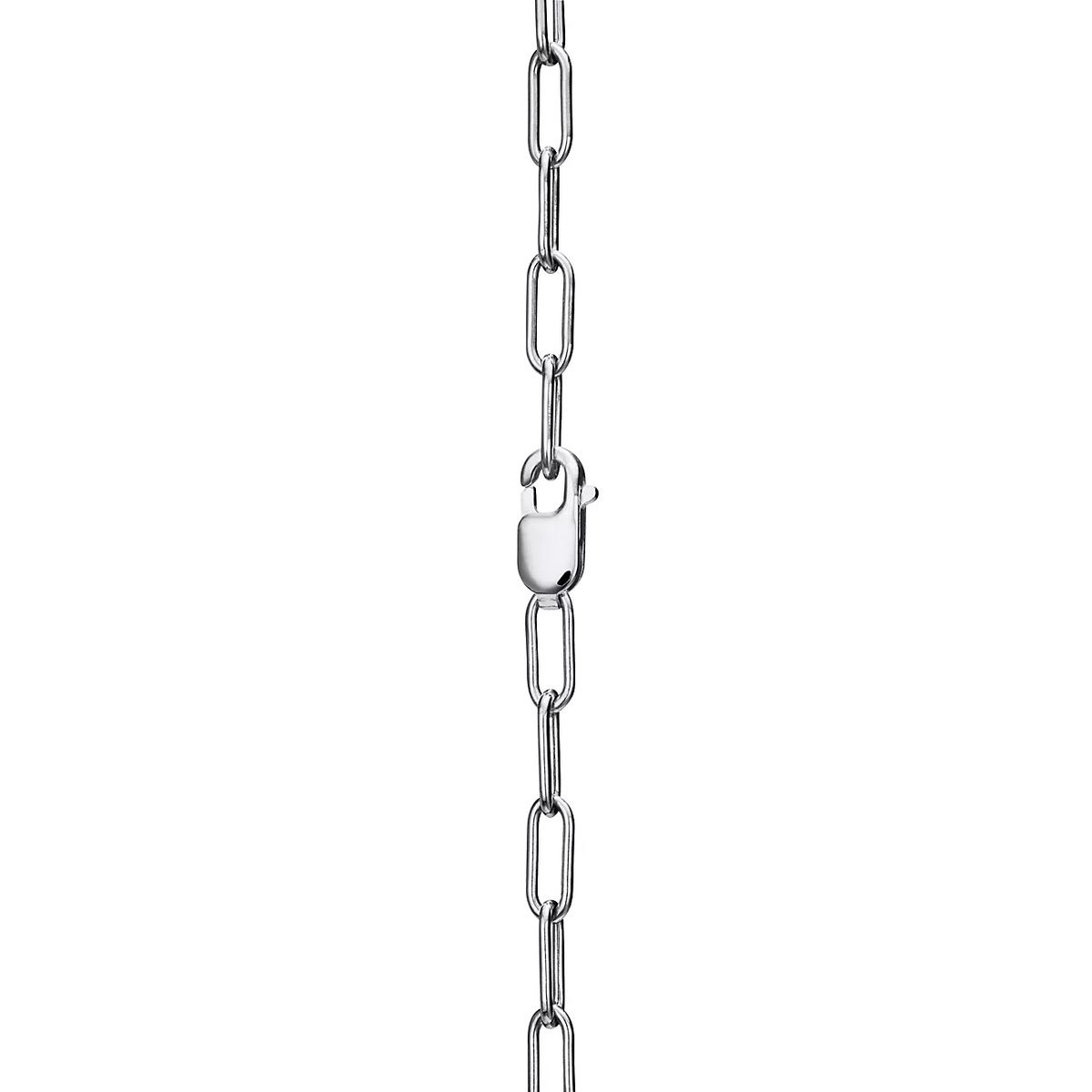 [Resenara Jewelry]LOCK NECKLACE MEDIUM PENDANT SILVER PAVED DIAMONDS