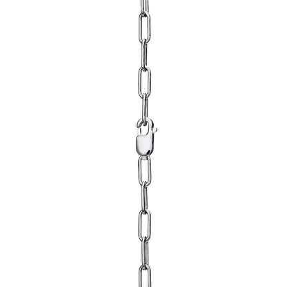 [Resenara Jewelry]LOCK NECKLACE MEDIUM PENDANT SILVER PAVED DIAMONDS