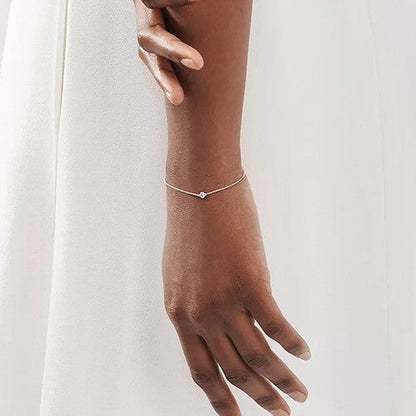 [Resenara Jewelry]DIAMOND STERLING SILVER AQUAMARINE BUBBLE BRACELET