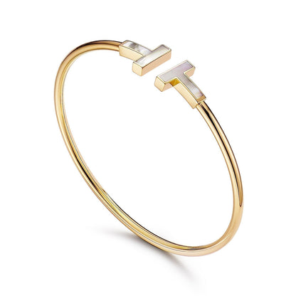 [Resenara Jewelry]T BRACELET 1.8MM MOP PINK GOLD
