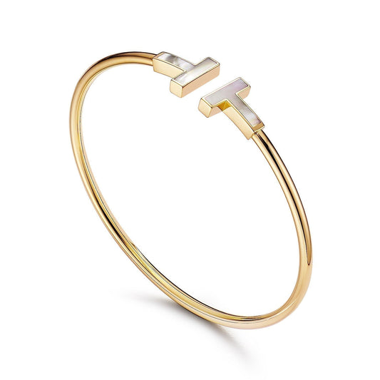 [Resenara Jewelry]T BRACELET 1.8MM MOP PINK GOLD