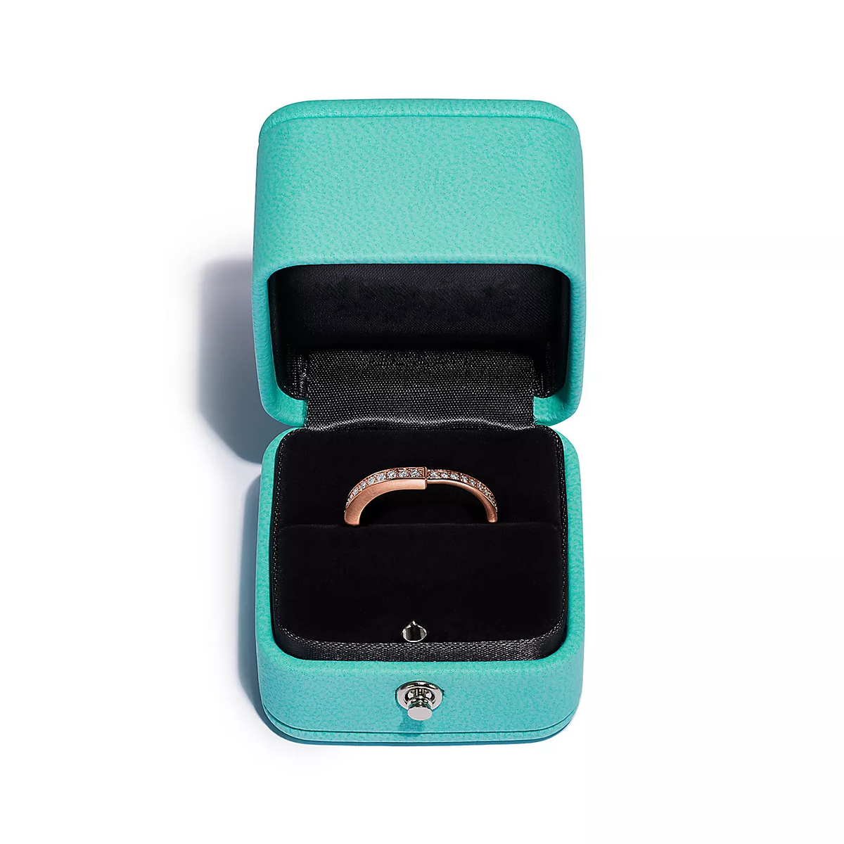 [Resenara Jewelry]LOCK RING PINK GOLD DIAMOND PAVED