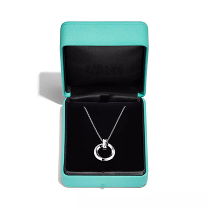 [Resenara Jewelry]T CIRCLE PENDENT SILVER NECKLACE
