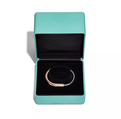 [Resenara Jewelry]LOCK BRACELET ROSE AND WHITE GOLD DIAMOND