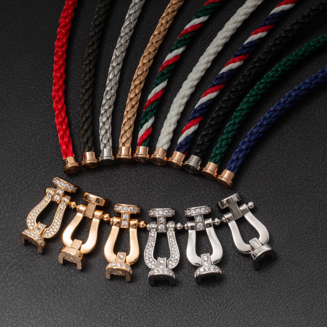 [Renovia Jewelry]FORCE LARGE HORSESHOE FULL DIAMOND BRACELET ROSE GOLD