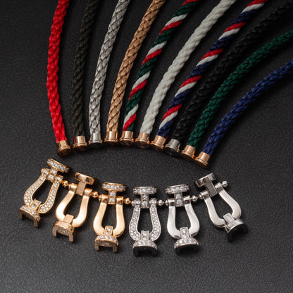 [Renovia Jewelry]FORCE LARGE HORSESHOE HALF DIAMOND BRACELET ROSE GOLD