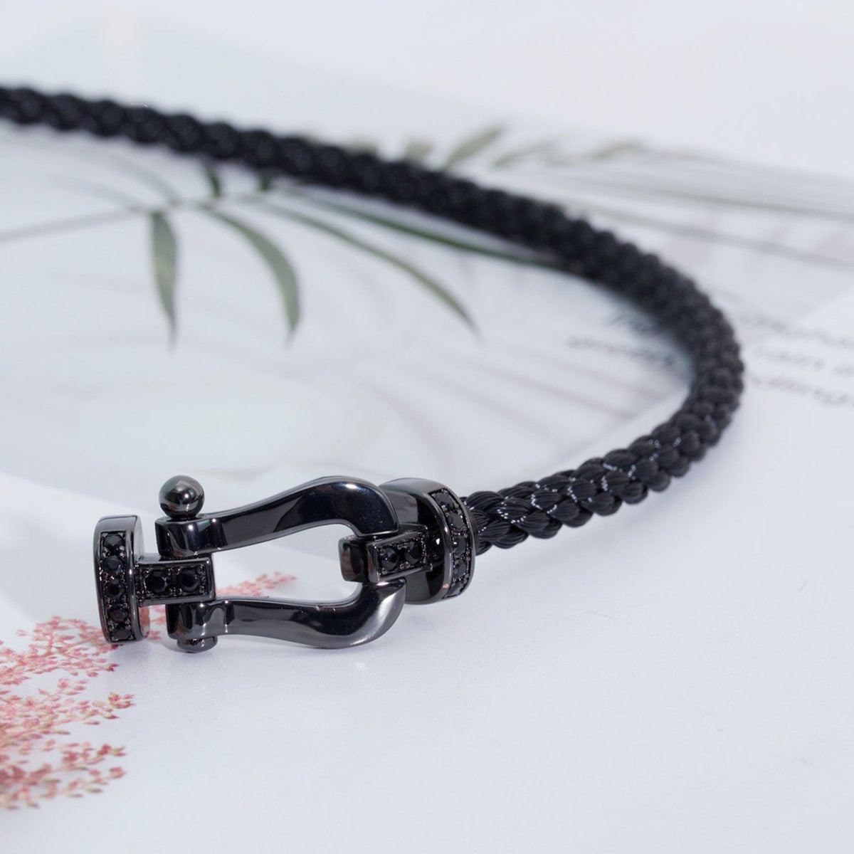 [Renovia Jewelry]FORCE LARGE SERIES HORSESHOE BLACK SAMURAI BRACELET