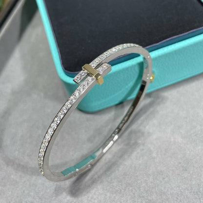 [Resenara Jewelry]EDGE DIAMOND GOLD SILVER BRACELET