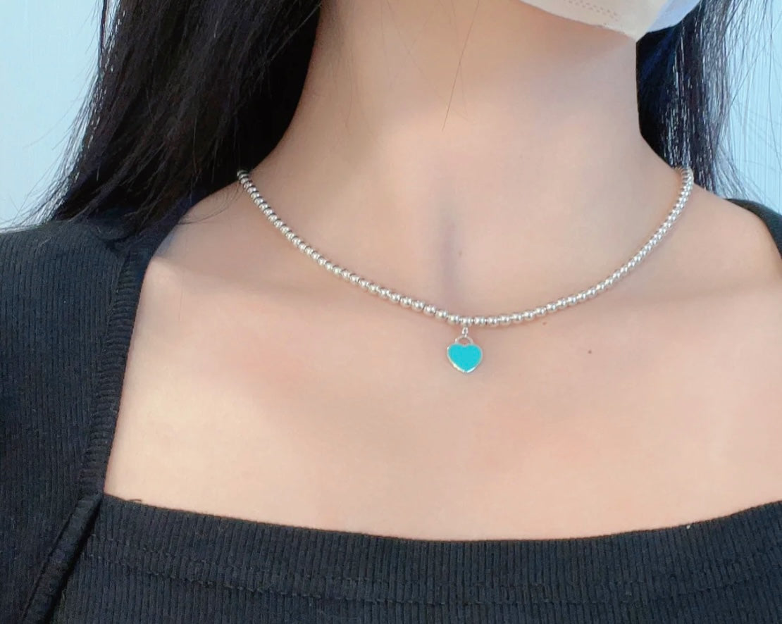 [Resenara Jewelry]RETURN TO TIF SILVER BEAD NECKLACE