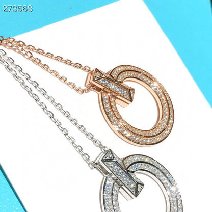 [Resenara Jewelry]T1 CIRCLE DIAMOND PAVED MEDIUM NECKLACE
