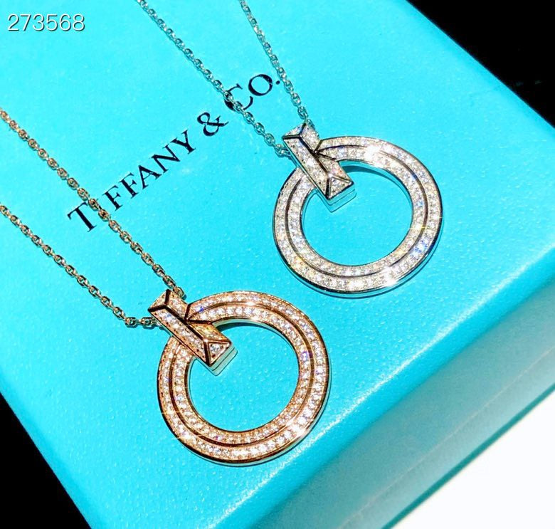 [Resenara Jewelry]T1 CIRCLE DIAMOND PAVED MEDIUM NECKLACE