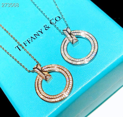 [Resenara Jewelry]T1 CIRCLE DIAMOND PAVED MEDIUM NECKLACE