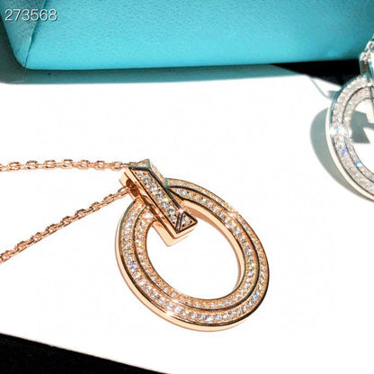 [Resenara Jewelry]T1 CIRCLE DIAMOND PAVED MEDIUM NECKLACE