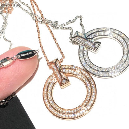 [Resenara Jewelry]T1 CIRCLE DIAMOND PAVED MEDIUM NECKLACE